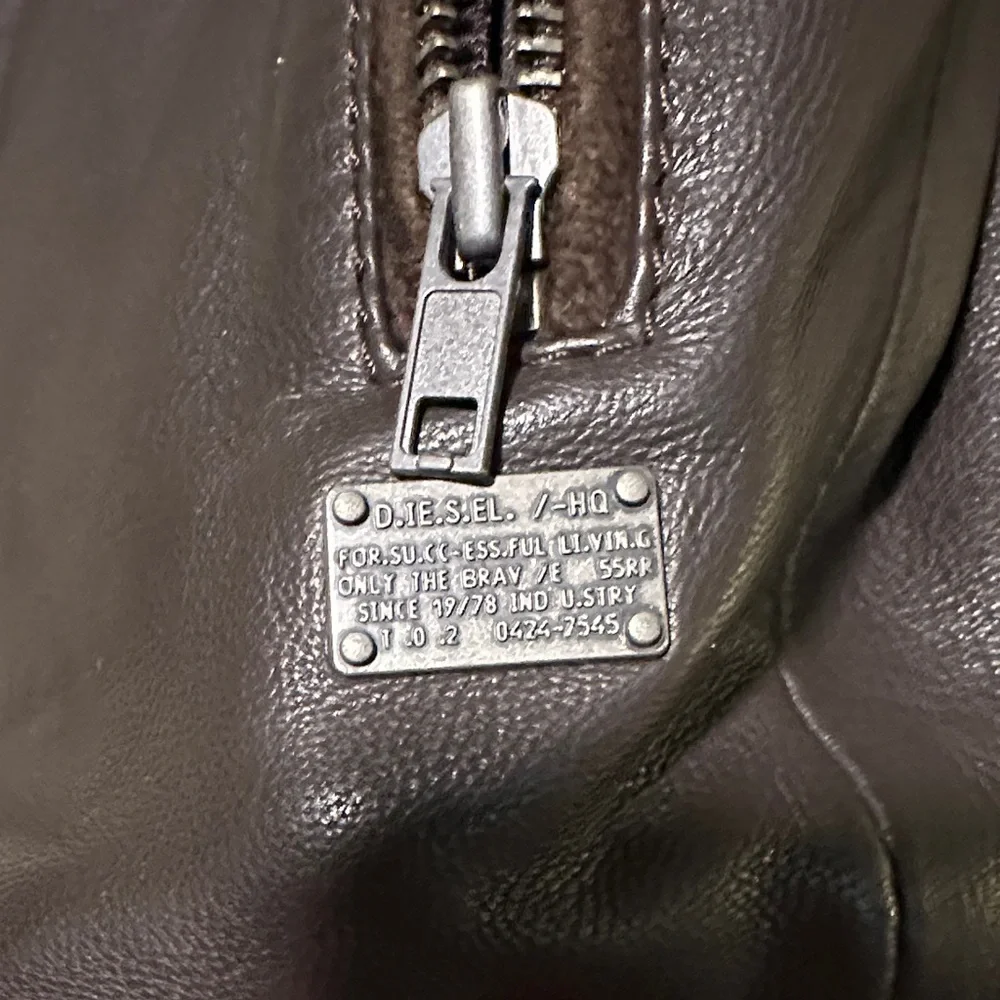 Diesel Brown Leather Jacket - Picture 4 of 7